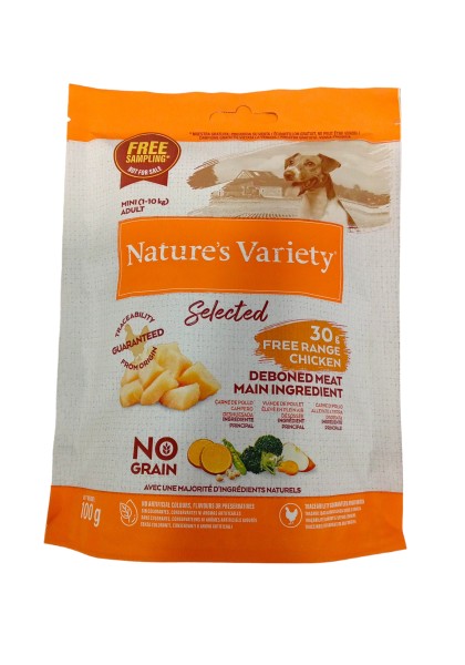 Muestra Perro Natures Variety Selected Puppy Pollo 100G