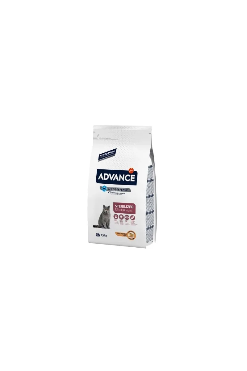 Pienso Natural Gato Adulto +10 Esterilizado Advance Pollo 1,5Kg