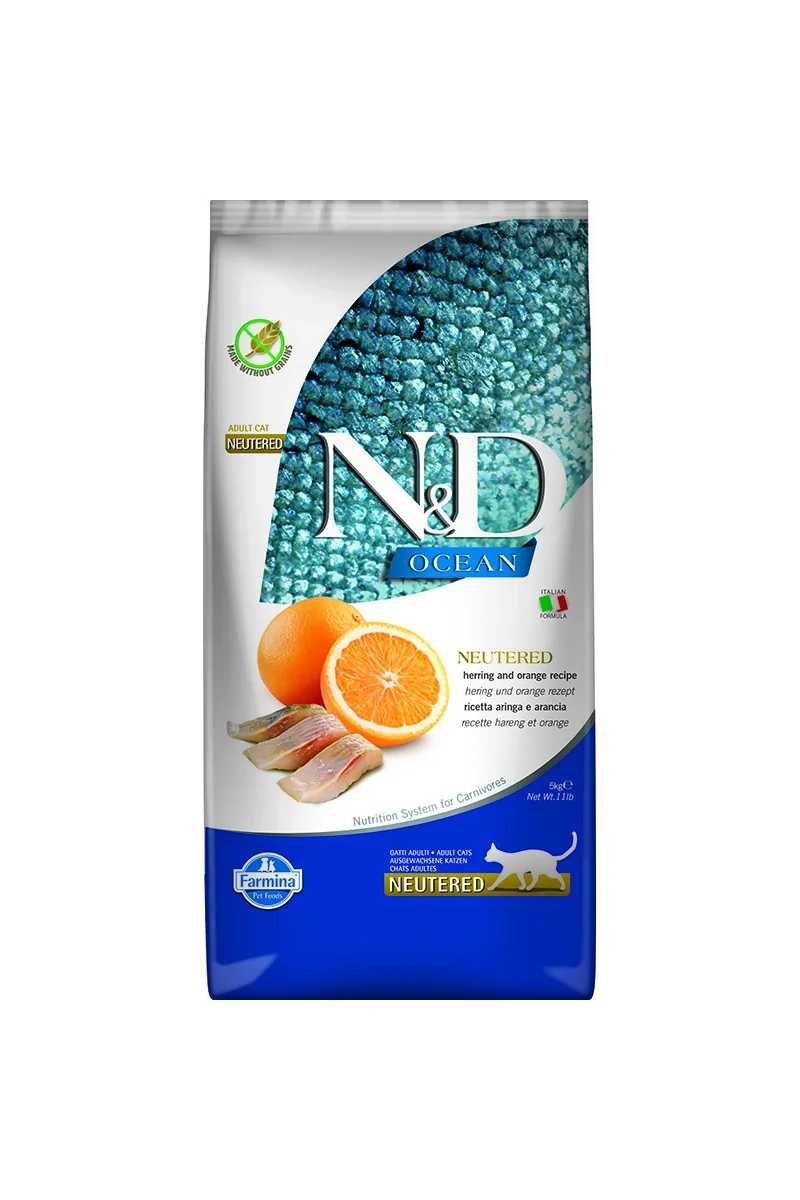 Pienso Gato Farmina Nd Pescado Con Naranjas Neutered 5Kg