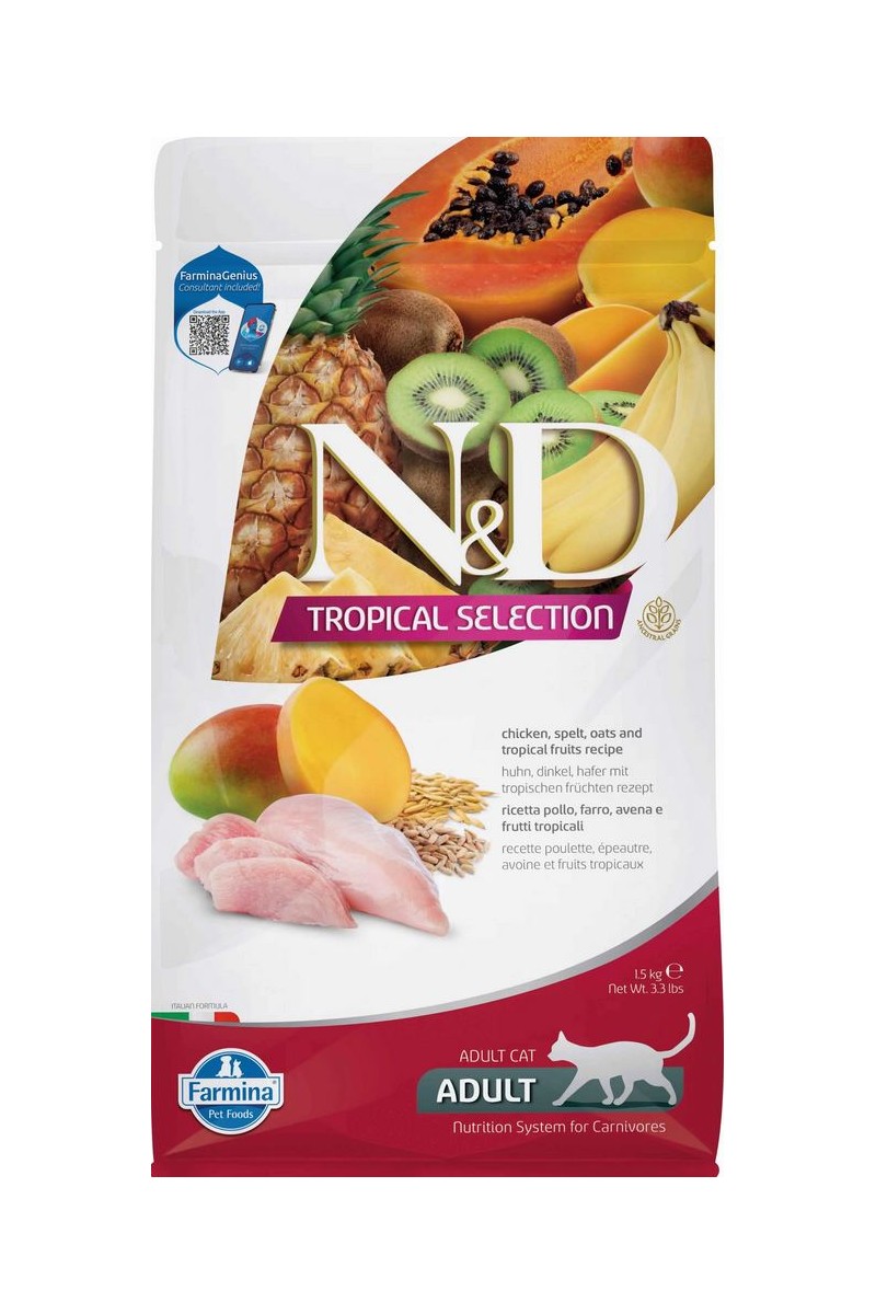 Pienso Gato Farmina ND Selección Tropical Pollo 1,5Kg