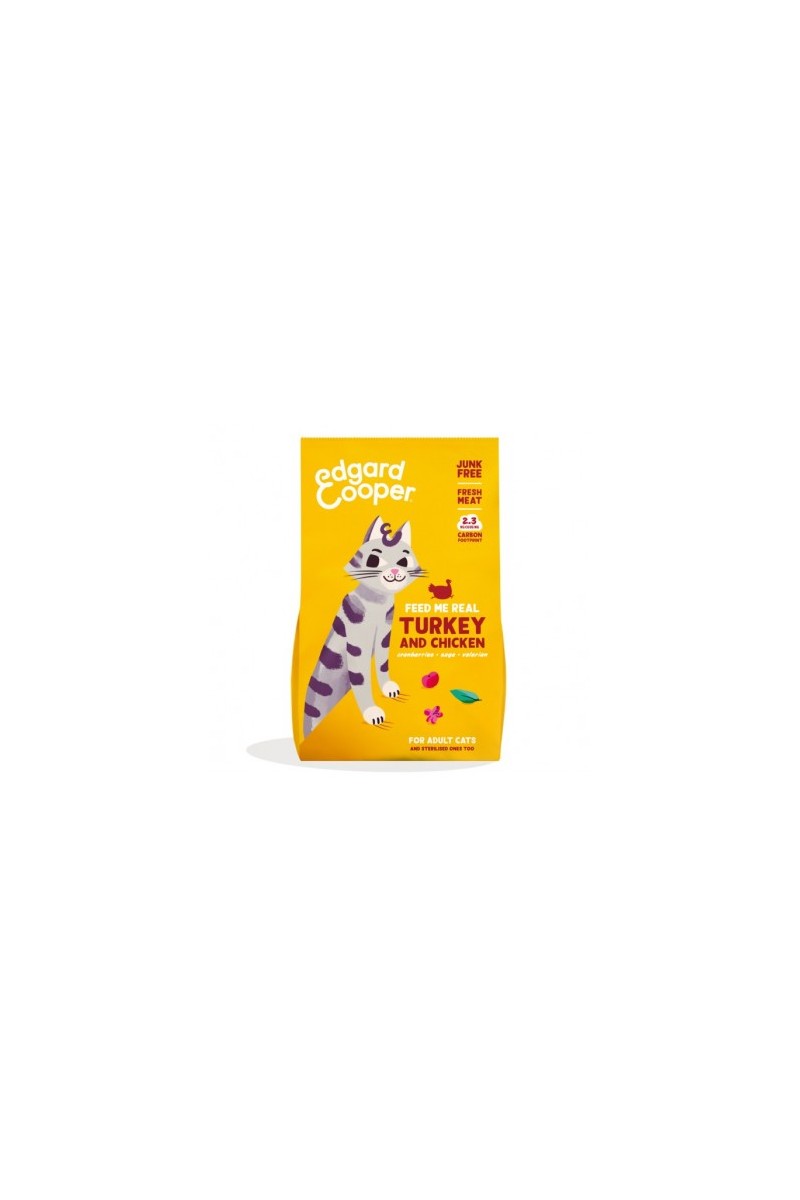 Pienso Gato Edgard Cooper Pavo y Pollo Fresco 2kg