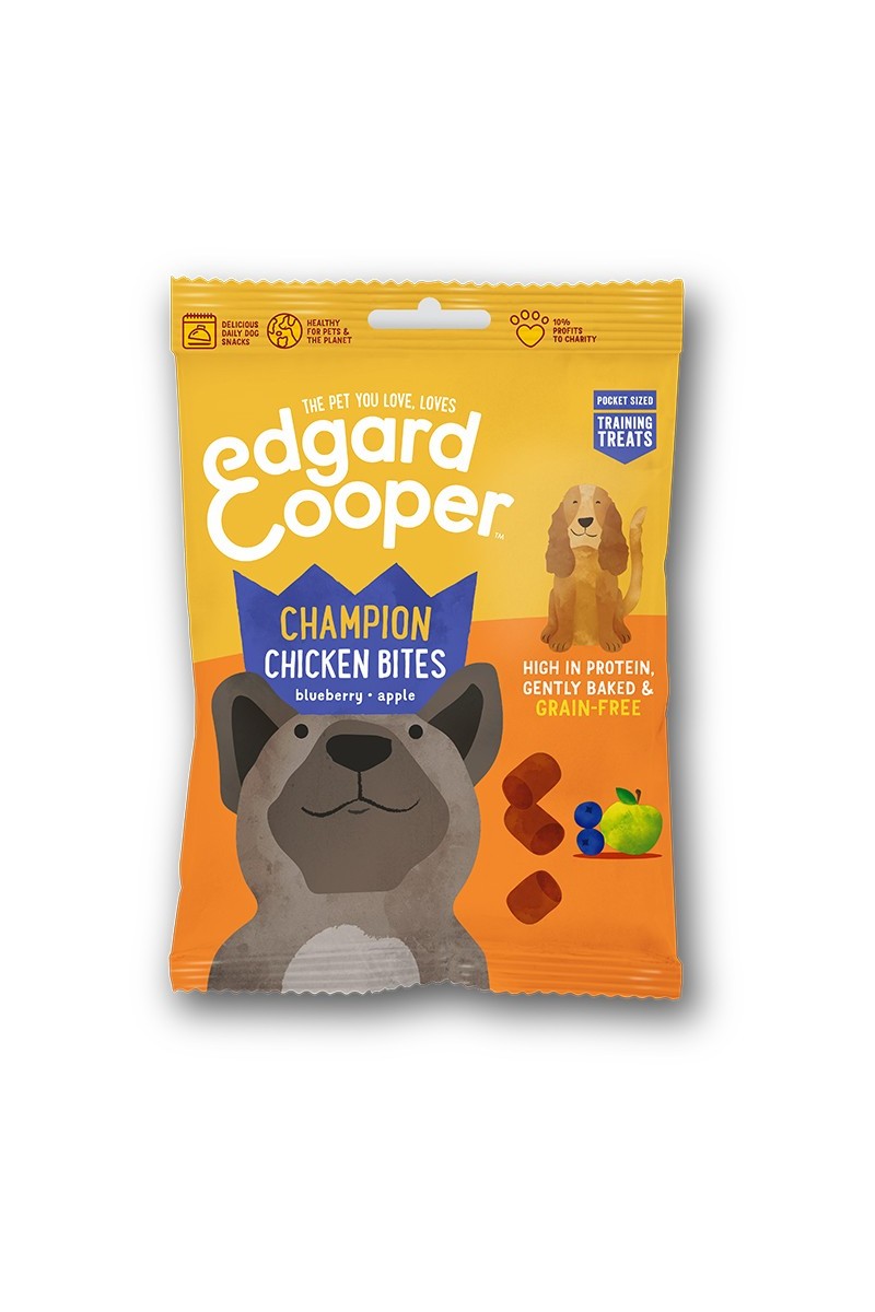 Premio Natural Perro Edgard Cooper Manzana Arándano Pollo 50g