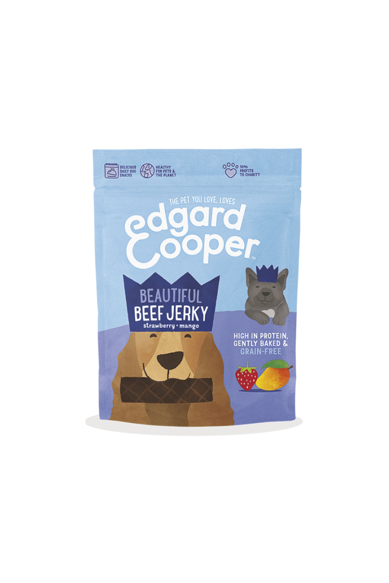 Jerky Cecina Perro Edgard Cooper Ternera Fresa Mango 150gr