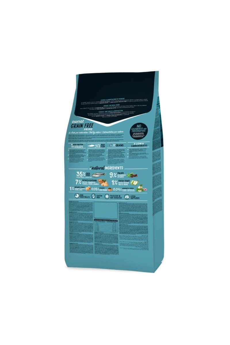 Ownat Prime Pescado 12Kg Perro Sin Cereales Grain Free Oily Fish