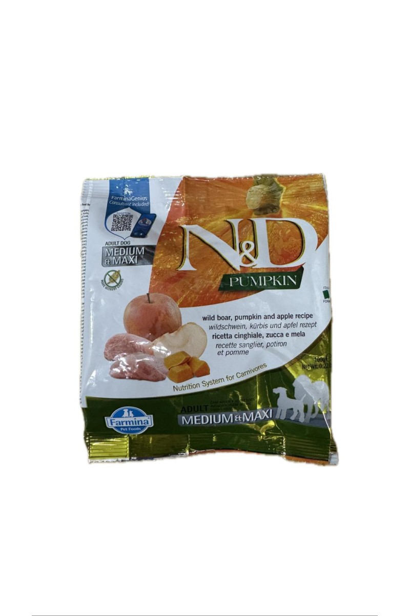 Muestra Farmina Nd Perro Maxi Jabalí Manzana 100gr