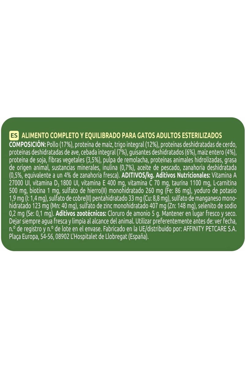 Pienso 1,5Kg Comida Gato Esterilizado Ultima Con Pollo y Verduras