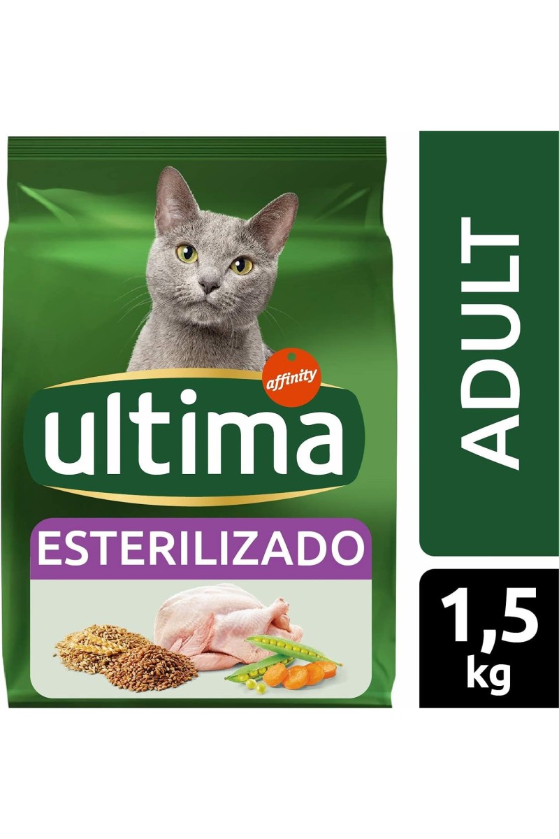 Pienso 1,5Kg Comida Gato Esterilizado Ultima Con Pollo y Verduras