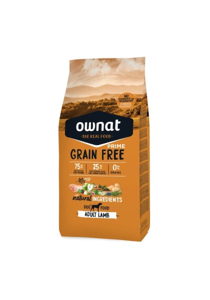 Ownat 12Kg Natural Sin Cereales Perro Grain Free Cordero o