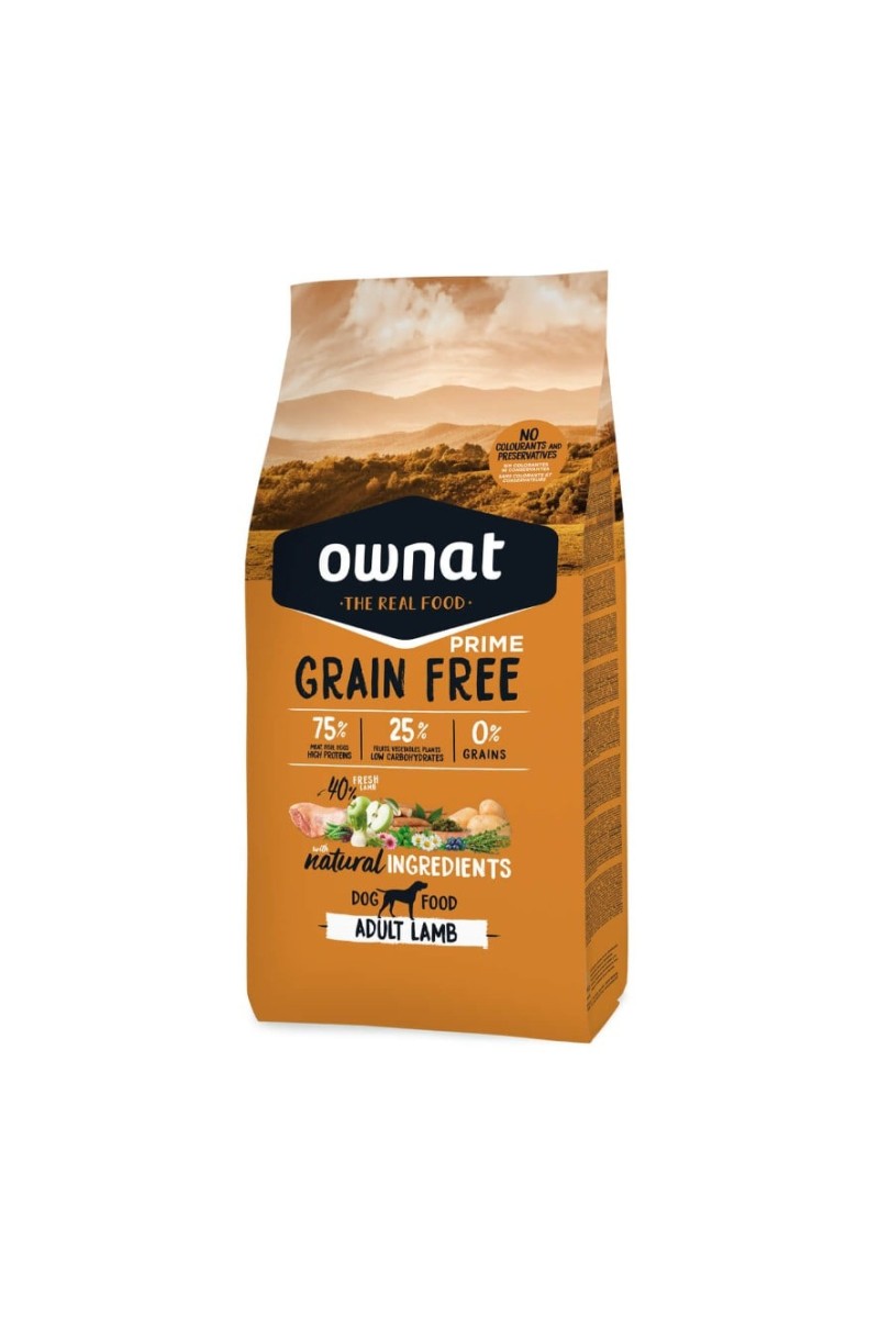 Ownat 12Kg Natural Sin Cereales Perro Grain Free Cordero o