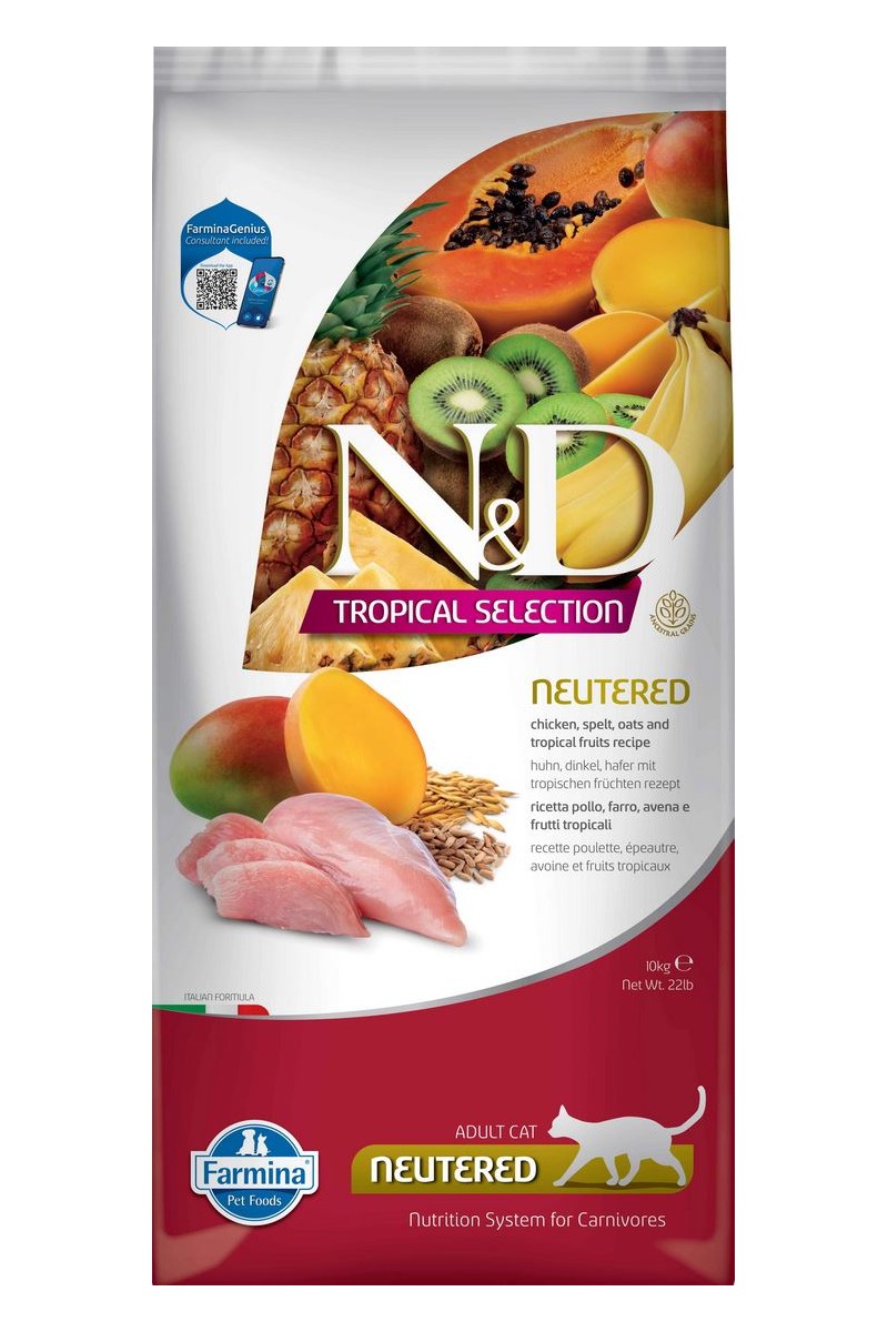 Pienso 10kg Gato Esterilizado Tropical Seleccion Con Pollo