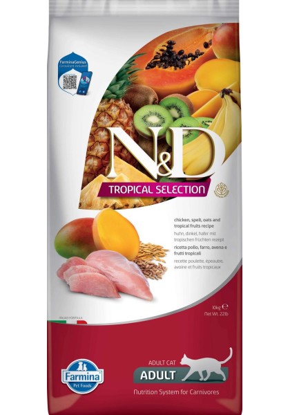 Pienso 10kg Gato Adulto Tropical Seleccion Con Pollo