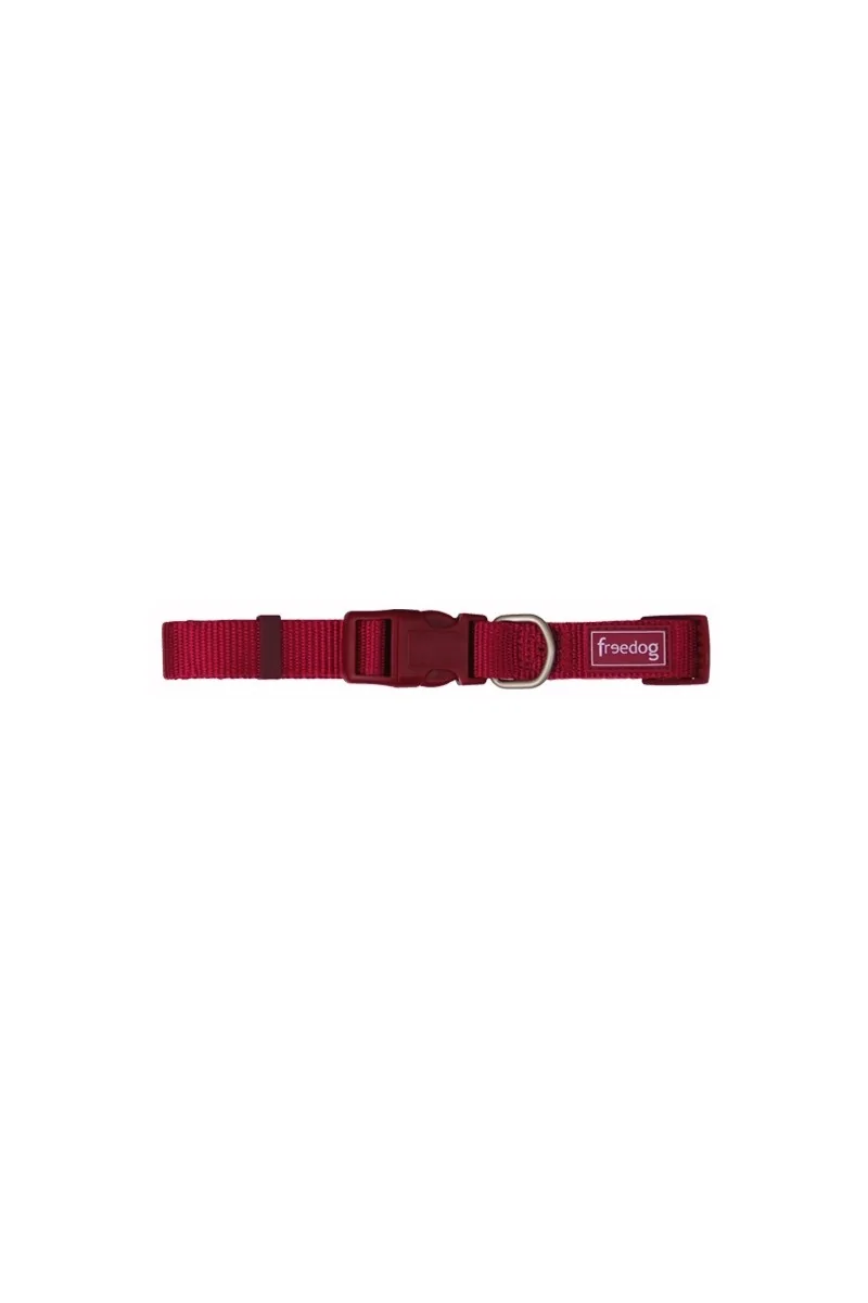 Collares Perro  Collar Nylon Basic Granate 0,8 x 10/20cm