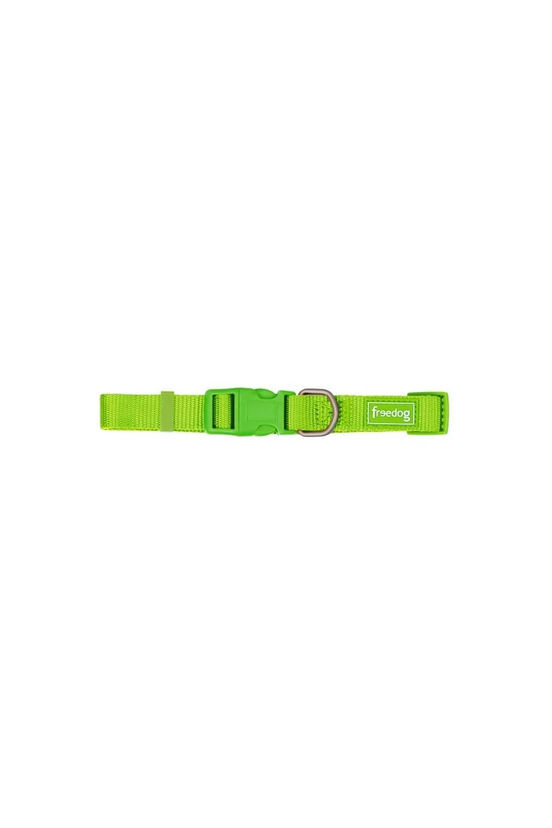 Collares Perro  Collar Nylon Basic Verde lima   0,8 x 10/20cm