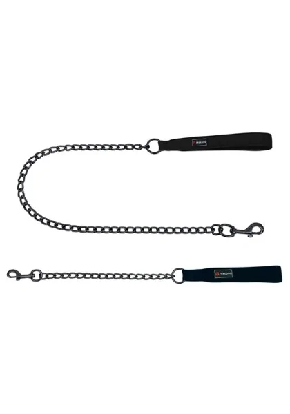 Ramales Perro  Cadena Metálica Gun 3mm x 100cm NEGRO