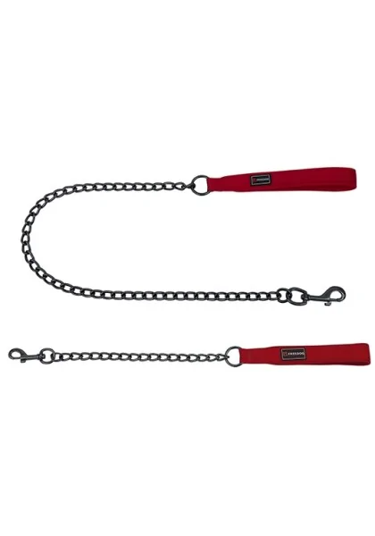 Ramales Perro  Cadena Metálica Gun 4mm x 60cm ROJO