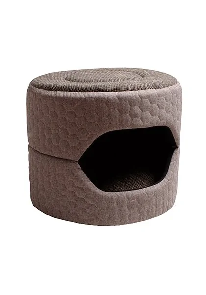 Cama Cuevas Gato Adulto y Pequeño Refugio Prestige 2x1 Gris 40x40x35cm