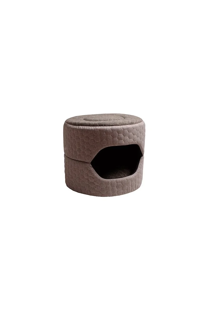 Cama Cuevas Gato Adulto y Pequeño Refugio Prestige 2x1 Gris 40x40x35cm