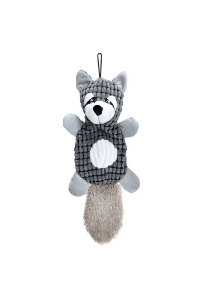 Juguetes Interactivos Perro  Peluche Mapache Con Sonido Gris Oscuro 45cm