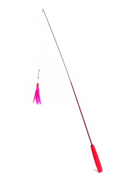 Juguetes Antiestres Gato  Stick Telescópico Rojo 46-85cm