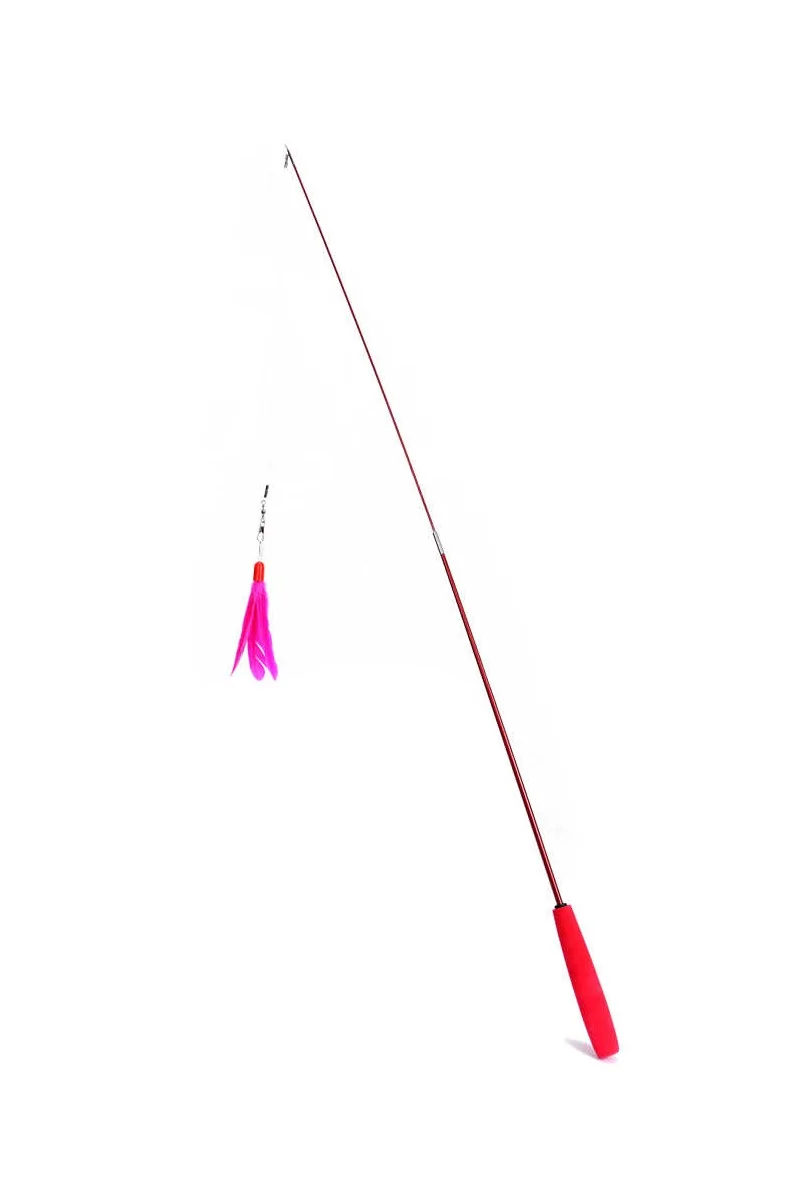 Juguetes Antiestres Gato  Stick Telescópico Rojo 46-85cm