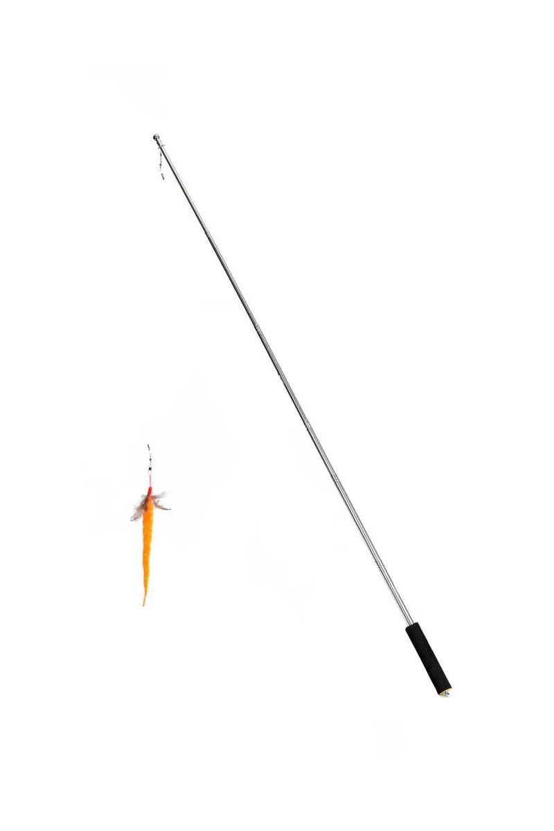 Juguetes Antiestres Gato  Stick Telescópico Naranja 25-120cm