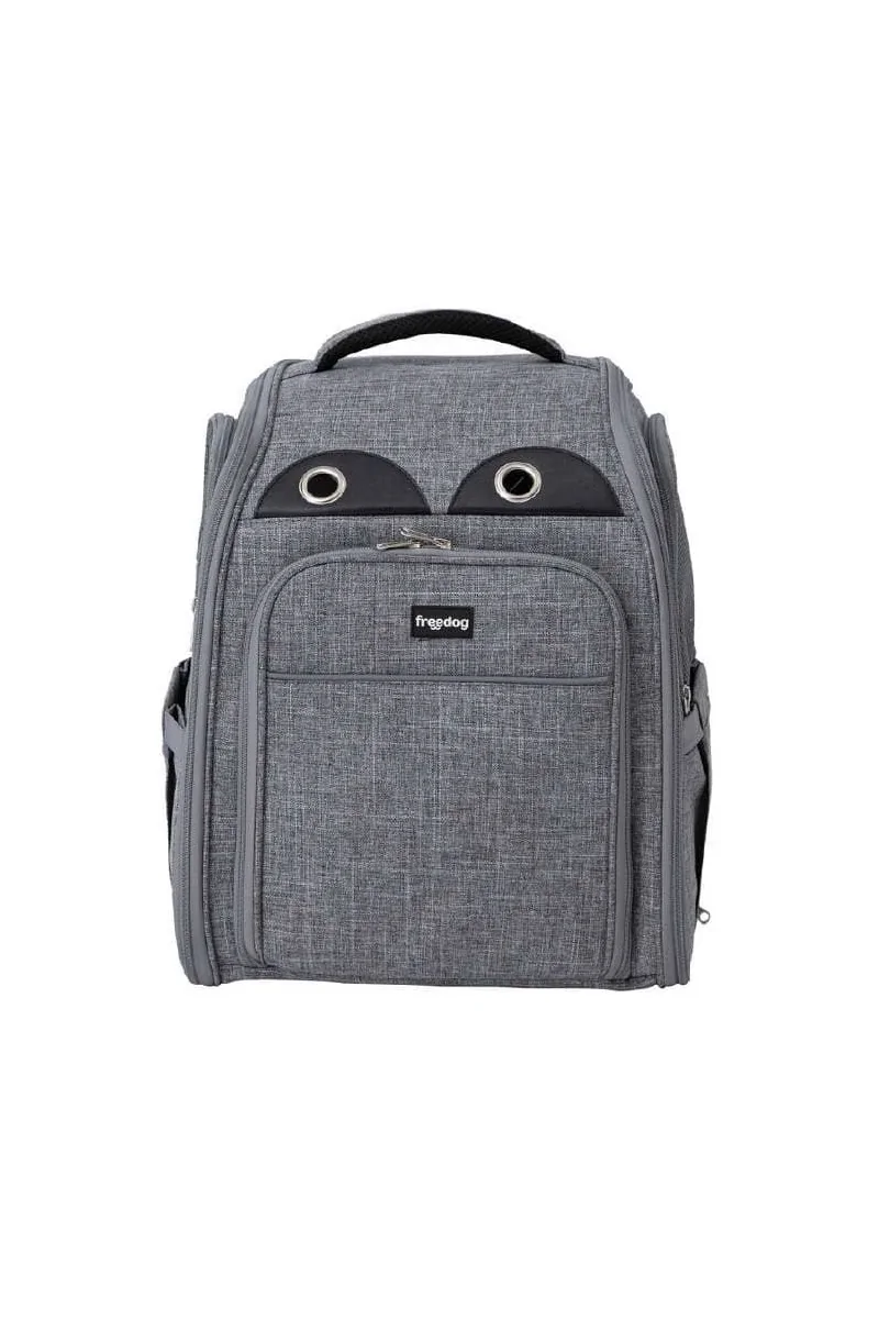 Bolsos Gato,Perro  Mochila Fuji Con Compartimento Gris 42x39x26