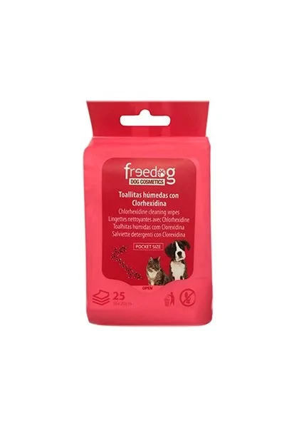 Toallitas Gato,Perro  Toallitas Clorhexidina pocket 25uds