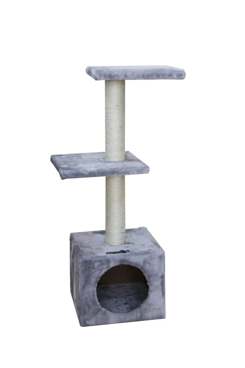 Arbol Gato  Rascador Building 30 x 30 x 89cm Gris Claro