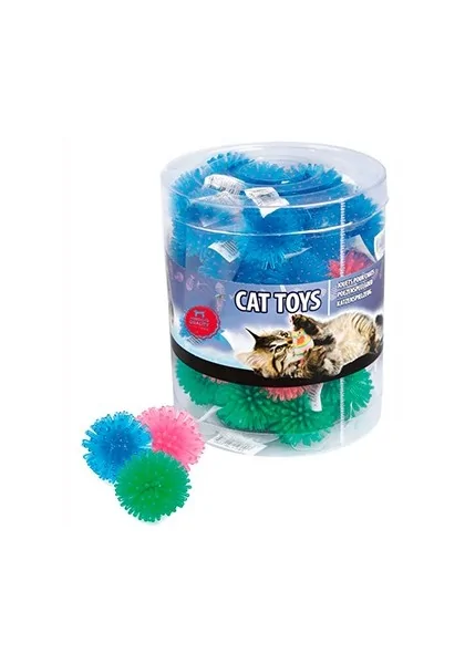 Juguetes Interactivos Gato  Bote Pelota Erizo 3,5cm 48 ud