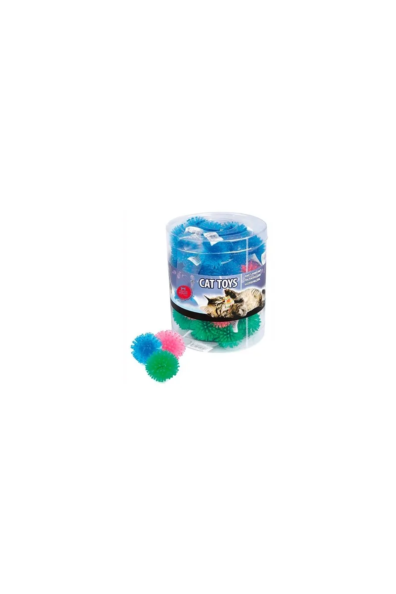 Juguetes Interactivos Gato  Bote Pelota Erizo 3,5cm 48 ud