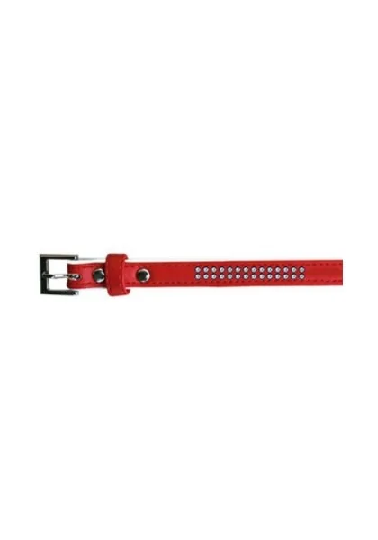 Collares Perro  Collar polipiel Brillantes rojo 1,9x45cm *DX*