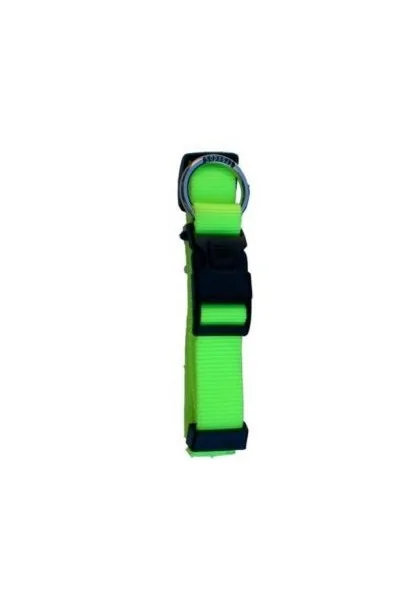 Collares Perro  Collar Nylon Neon Verde Fluor 20mm *DX*