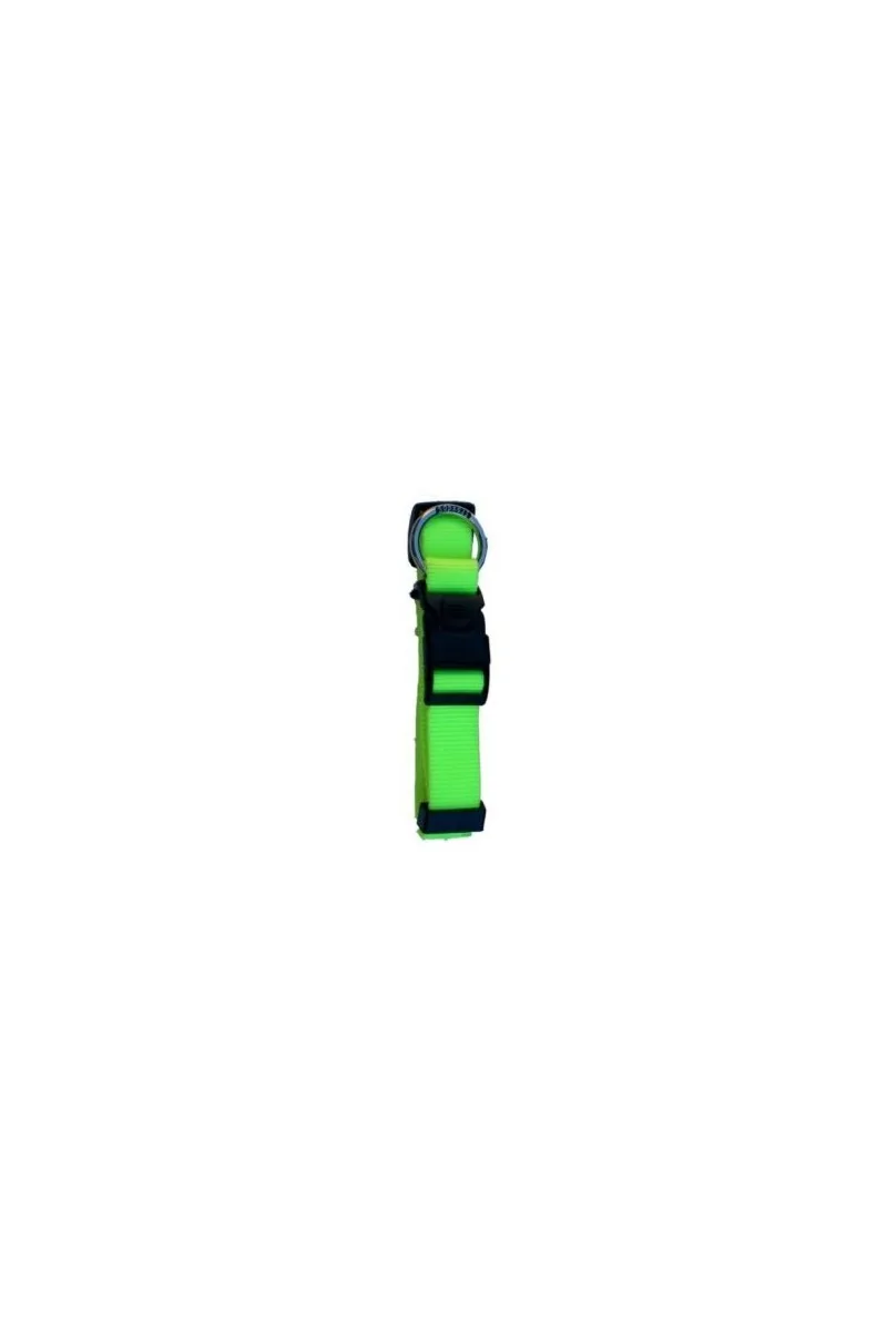 Collares Perro  Collar Nylon Neon Verde Fluor 20mm *DX*