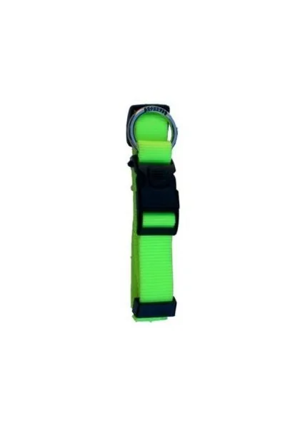 Collares Perro  Collar Nylon Neon Verde Fluor 25mm *DX*