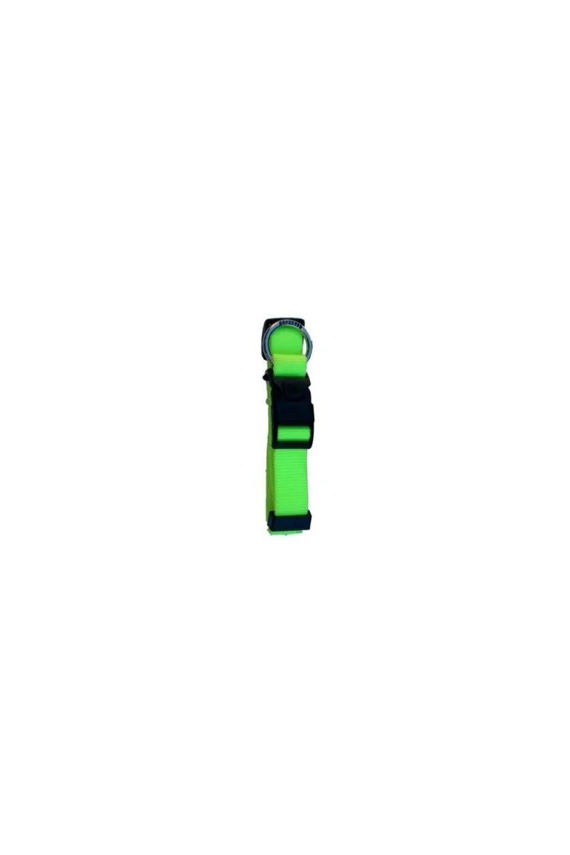 Collares Perro  Collar Nylon Neon Verde Fluor 25mm *DX*