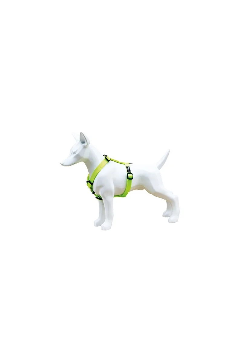 Arneses Perro  Arnés Nylon Neon Verde Fluor 20mm *DX*