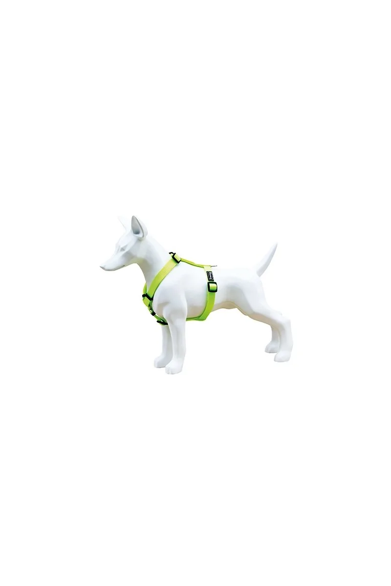 Arneses Perro  Arnés Nylon Neon Verde Fluor 25mm *DX*