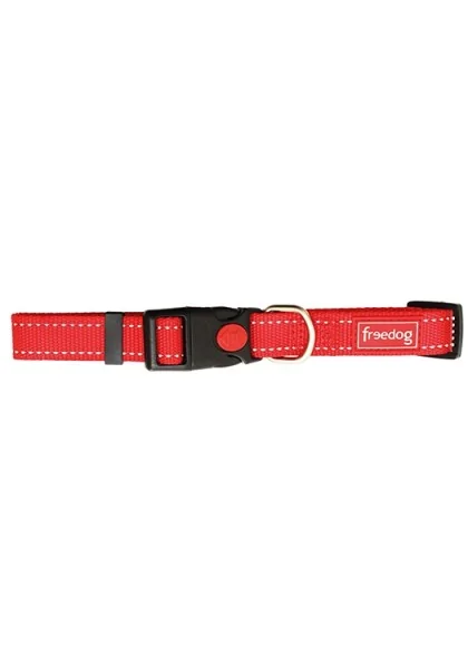 Collares Perro  Collar nylon reflect ROJO 15mm