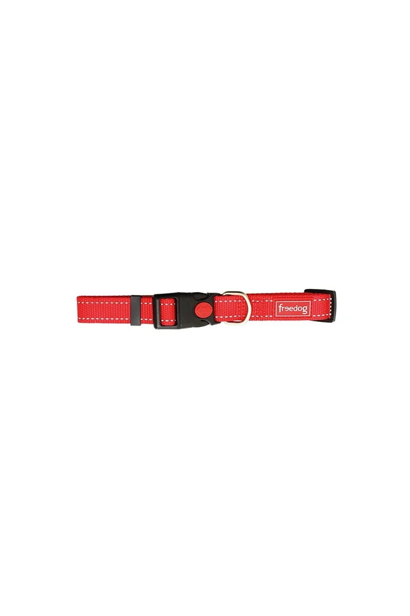 Collares Perro  Collar nylon reflect ROJO 15mm