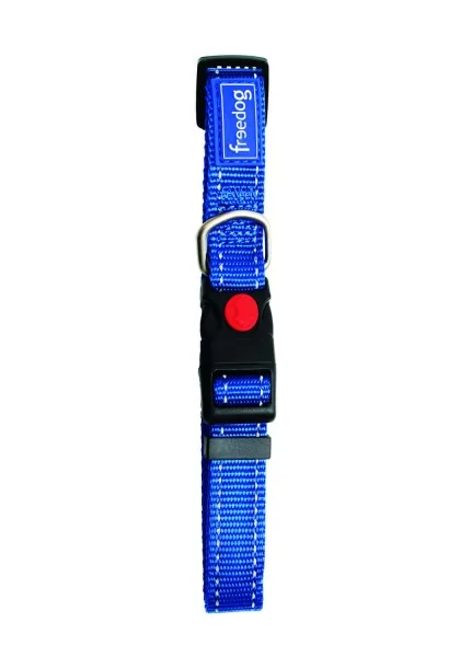 Collares Perro  Collar nylon reflect AZUL 25mm