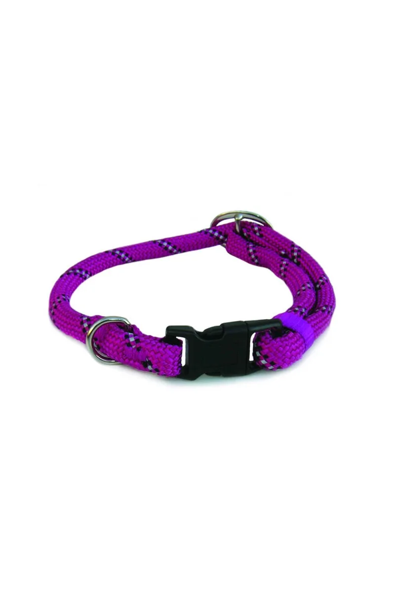 Collares Perro  Collar Nylon Round Reflectante Hike (rosa) 8m