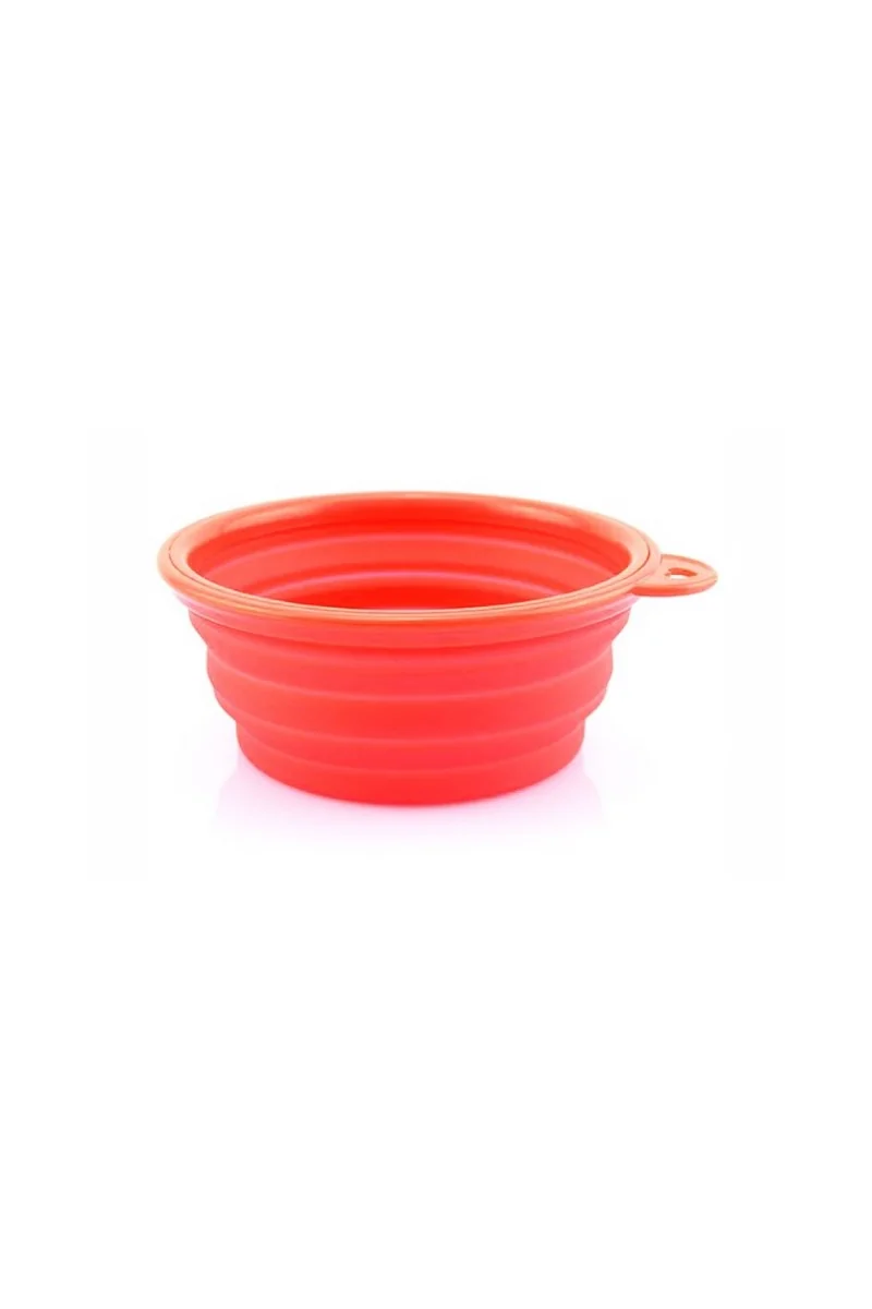 Comederos Perro  Travel bowl silicone ROJO