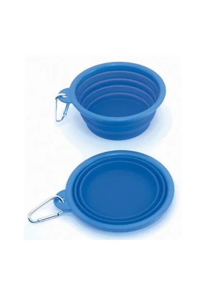 Comederos Perro  Travel bowl silicone AZUL