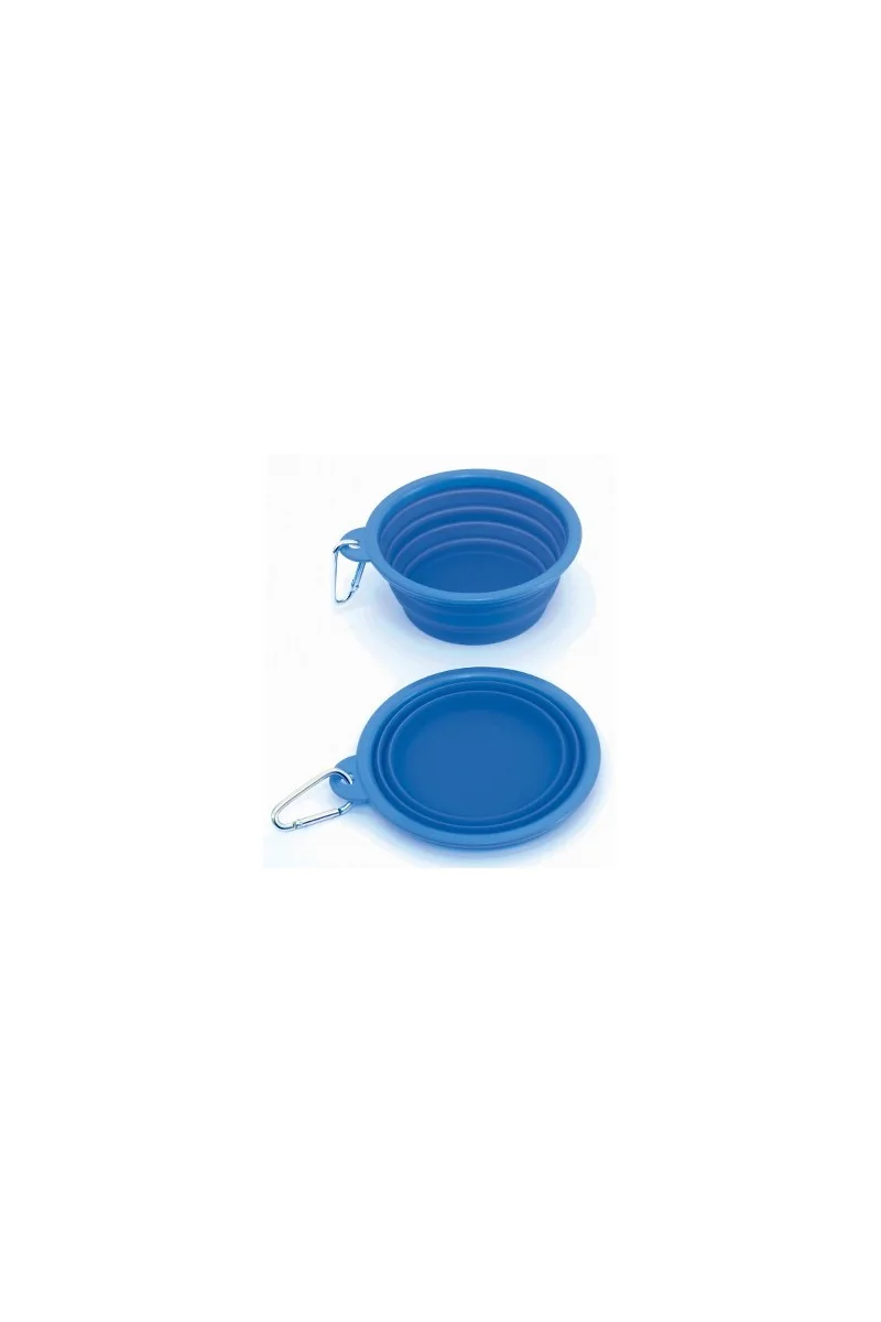 Comederos Perro  Travel bowl silicone AZUL