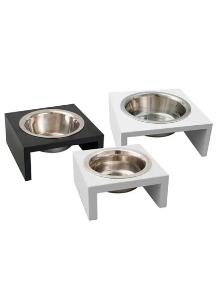 Comederos Perro  Bowl Luxury Soporte Madera 380ml