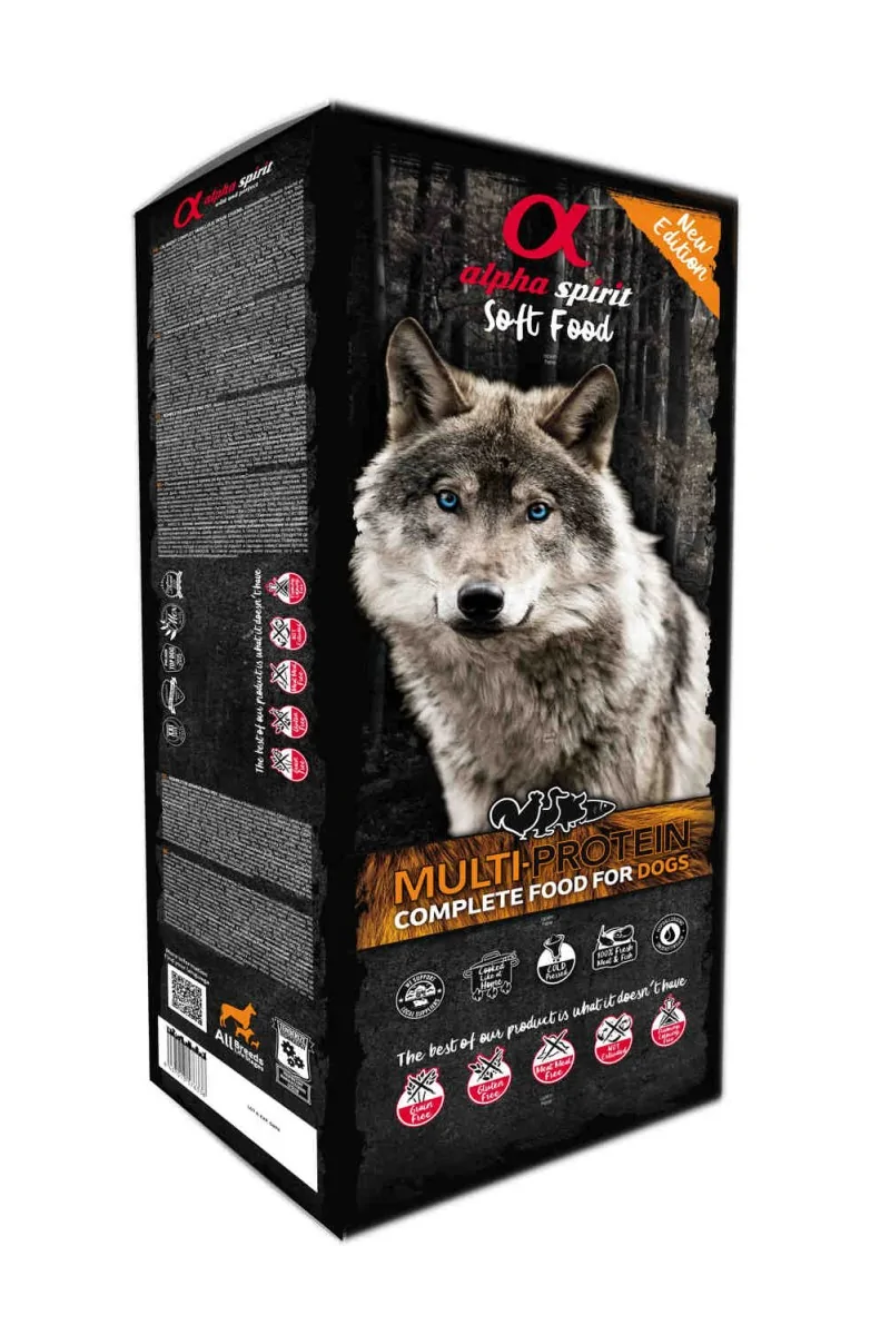 Comida Semi-húmeda Perro Adulto Alpha Spirit Alimento Semihúmedo Multiprotein 9kg (caja)