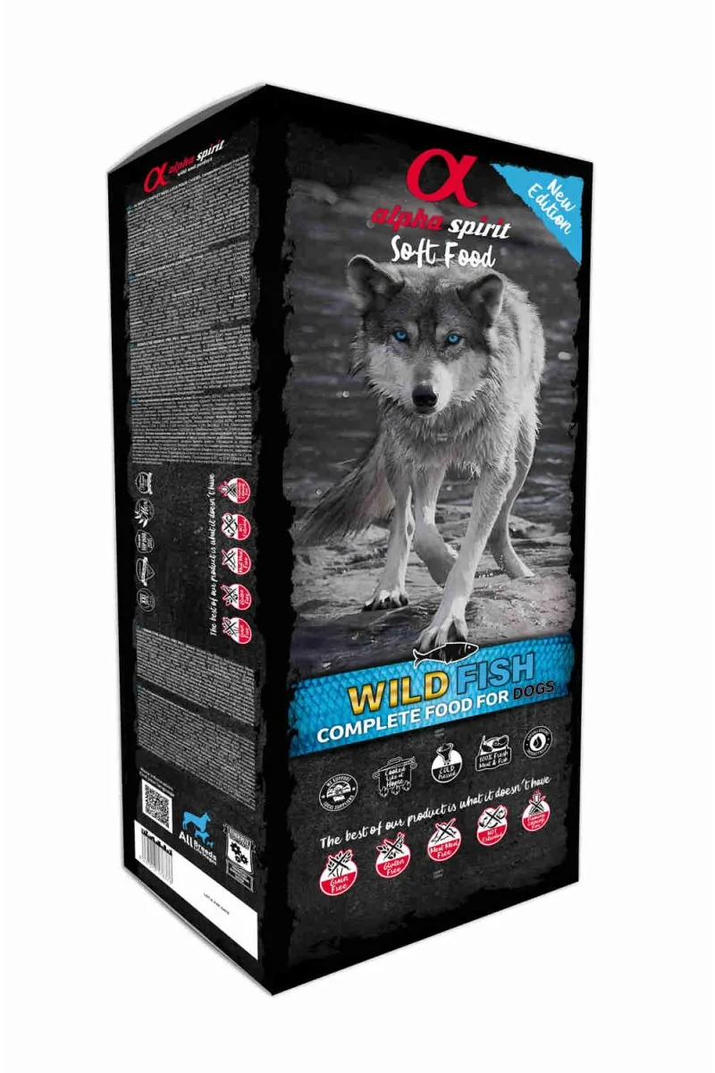 Comida Semi-húmeda Perro Adulto Alpha Spirit Wild Fish 9kg (caja)