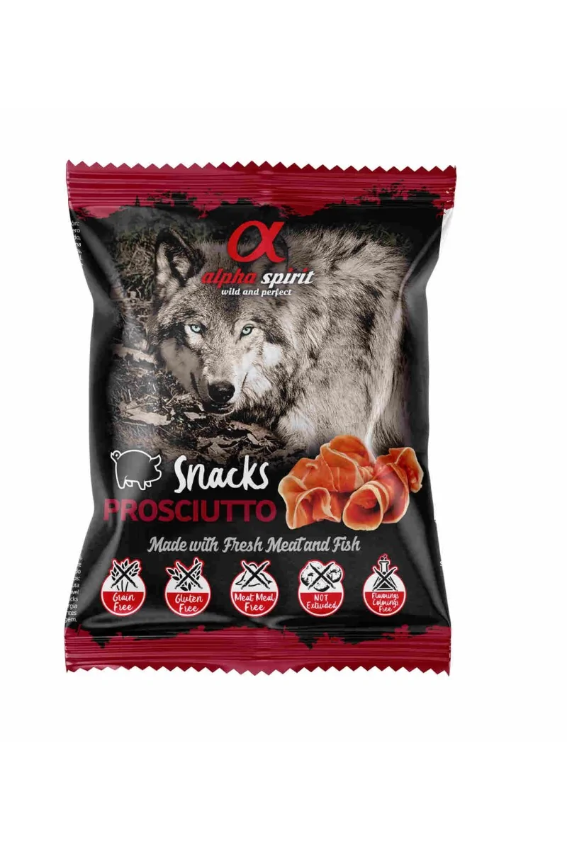 Suplemento Premio Perro  Alpha Spirit Snack de Jamón 50gr