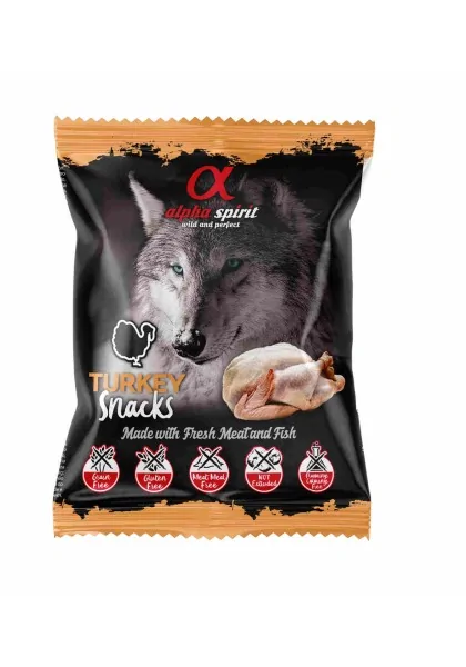 Suplemento Premio Perro  Alpha Spirit Snack de Pavo 50gr