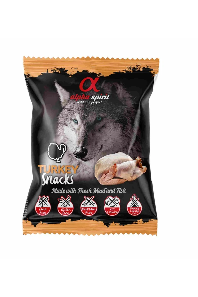 Suplemento Premio Perro  Alpha Spirit Snack de Pavo 50gr